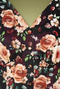 Hearts & Roses - Madeleine koker jurk met bloemenprint in multi 4