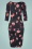 Hearts and Roses 39452 Mea Floral Pencil Dress Dark Blue 20210728 0005W