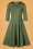 50s Sabby Swing Dress in Olive Green