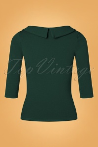 Vintage Chic for Topvintage - 50s Belle Bow Top in Forest Green 2