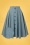 50s The Beverly Button Swing Rok in Chambray Blauw