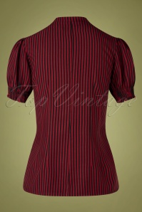 Bunny - 50s Humbug Blouse in Red and Black 2