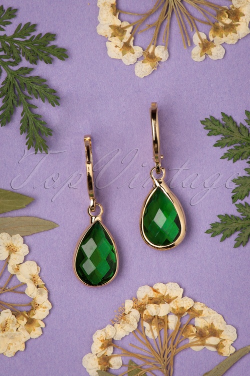 Day&Eve by Go Dutch Label - 50s Prudence Earrings in Green