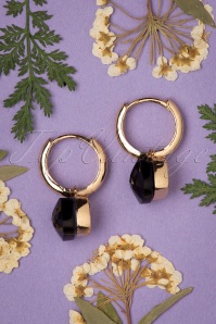Day&Eve by Go Dutch Label - 50s Eleanor Earrings in Dark Blue and Gold 3