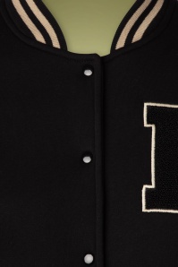 Rumble59 - Veste de Baseball College Sweat Jacket Années 50 en Léopard et Noir  3