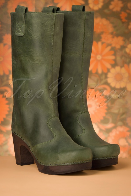 Clumpy's - 70s Clumpy's Roos Boots in Cactus Green 3