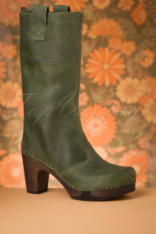 Clumpy's - 70s Clumpy's Roos Boots in Cactus Green