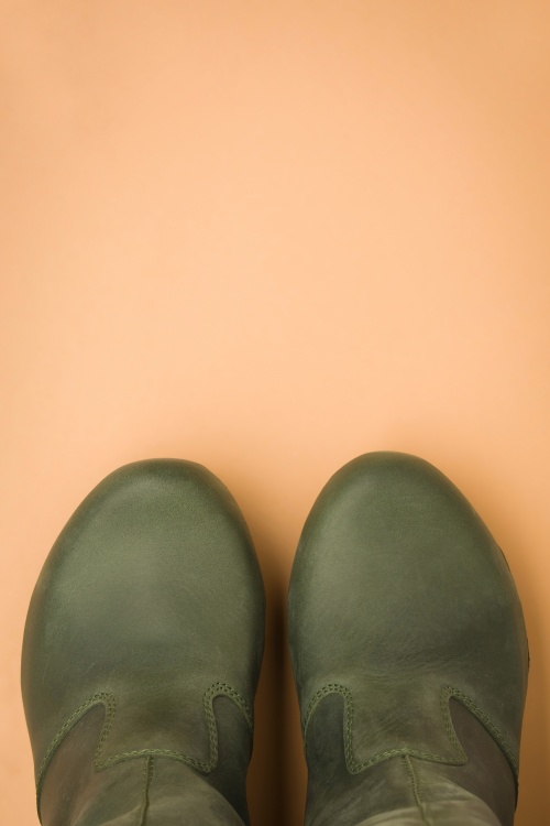 Clumpy's - 70s Clumpy's Roos Boots in Cactus Green 2