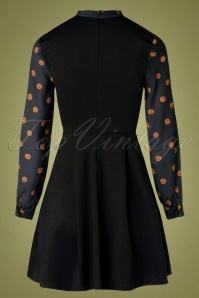 Unique Vintage - Smak Parlour Pompoen She.EO fit & flare jurk in zwart 5