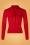 50s Ellen Bow Cottonclub Top in Chili Red