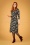 Lola Calla Button Dress Années 60 en Vert Pin
