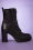 70s Lorana Lace Up Leather Booties in Black