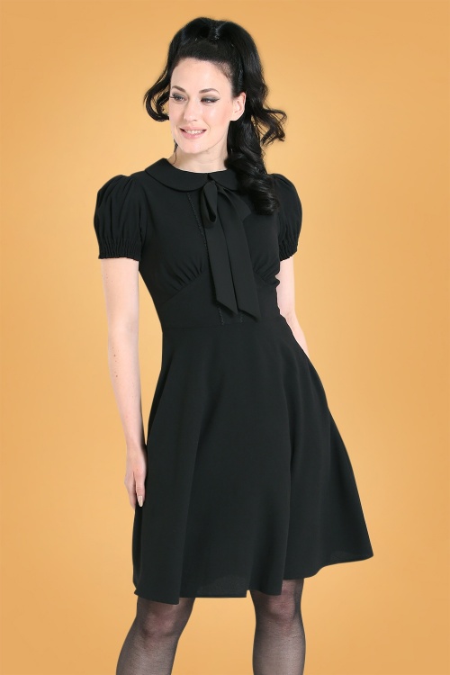 Bunny - 50s Catherine Mid Dress in Black