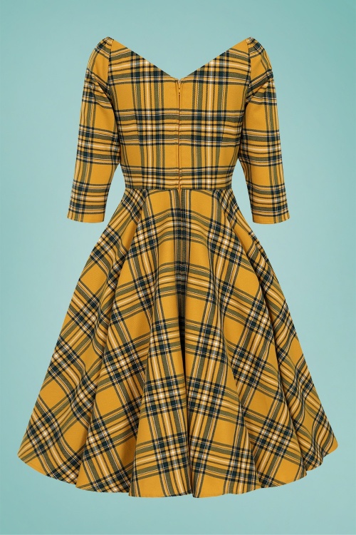 Bunny - 50s Wither Swing Dress in Mustard 6