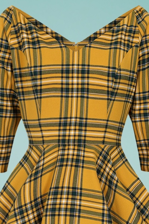 Bunny - 50s Wither Swing Dress in Mustard 4