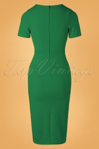 Vintage Chic for Topvintage - 50s Viva Pencil Dress in Grass Green 4