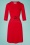 60er Agneta A-linie Kleid in Leuchtendem Rot 
