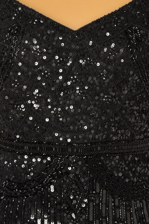 GatsbyLady - Chloe maxi jurk met pailletten in zwart 4
