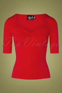 Bunny - 50s Philippa Top in Red