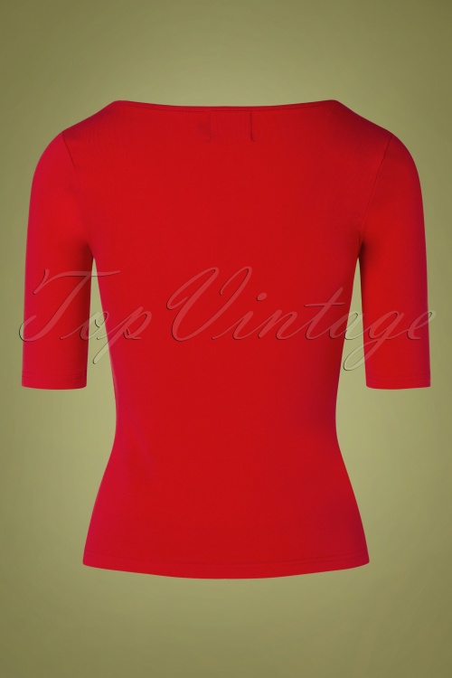 Bunny - 50s Philippa Top in Red 3
