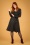 Carice Crush Stripe Dress Années 60 en Noir