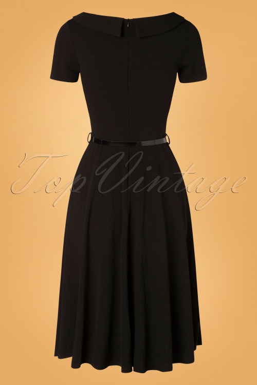 Vintage Chic for Topvintage - Davina swing jurk in zwart 3
