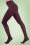 60s Opaque Tights in Damson Red
