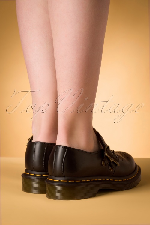 8065 Patent Leather Mary Jane Shoes in Black