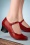 60s Fayette Mary Jane Pumps in Deep Red