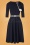 50s Beths Swing Dress in Navy and Ivory