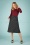 Juno Crush Stripe Panel Skirt Années 60 en Noir