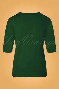 Banned Retro - 50s The Marilyn Knit Jumper in Green 2