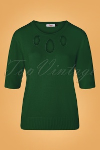 Banned Retro - 50s The Marilyn Knit Jumper in Green