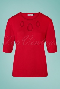 Banned Retro - 50s The Marilyn Knit Jumper in Red
