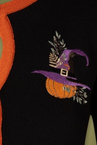 Banned Retro - 50s Pumpkin Spice And All Things Nice Cardigan in Black 3