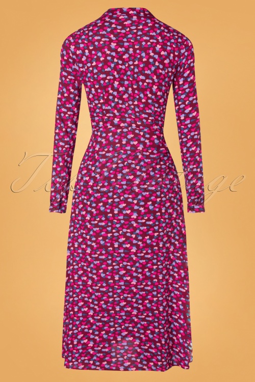 Sugarhill Brighton - Clarissa blouse-jurk in bordeaux 5