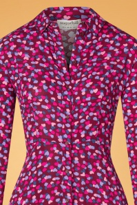 Sugarhill Brighton - 60s Clarissa Shirt Dress in Burgundy 3