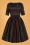 50s Amber-Lea Dark Rainbow Swing Dress in Multi