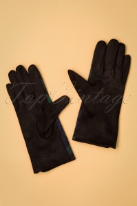 Amici - 50s Holly Tartan Gloves in Navy 3