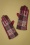 50er Ivie Karo Handschuhe in Rot