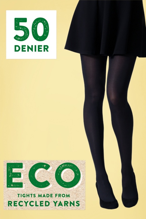 Gipsy - Eco Yarn 50 Denier Panty in Zwart