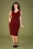 Sarah Pencil Dress Années 50 en Rouge Étincelant