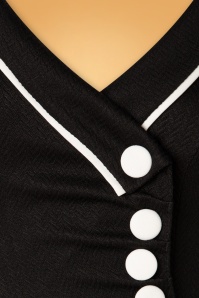 Vixen - Marica visgraat swing jurk in zwart 3