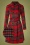 50s Margaret Bow Coat in Red Plaid
