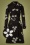 60s Marjorie Floral Coat in Black