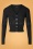 40s Jazmine Heart Knit Cardigan in Black
