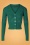40s Jazmine Heart Knit Cardigan in Green