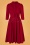 Vestido con vuelo de terciopelo rojo Florence de los años 50