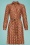 60er Cinthy Kleid in Braun und Sand 