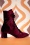 60s It Takes Two Ankle Booties in Burgundy